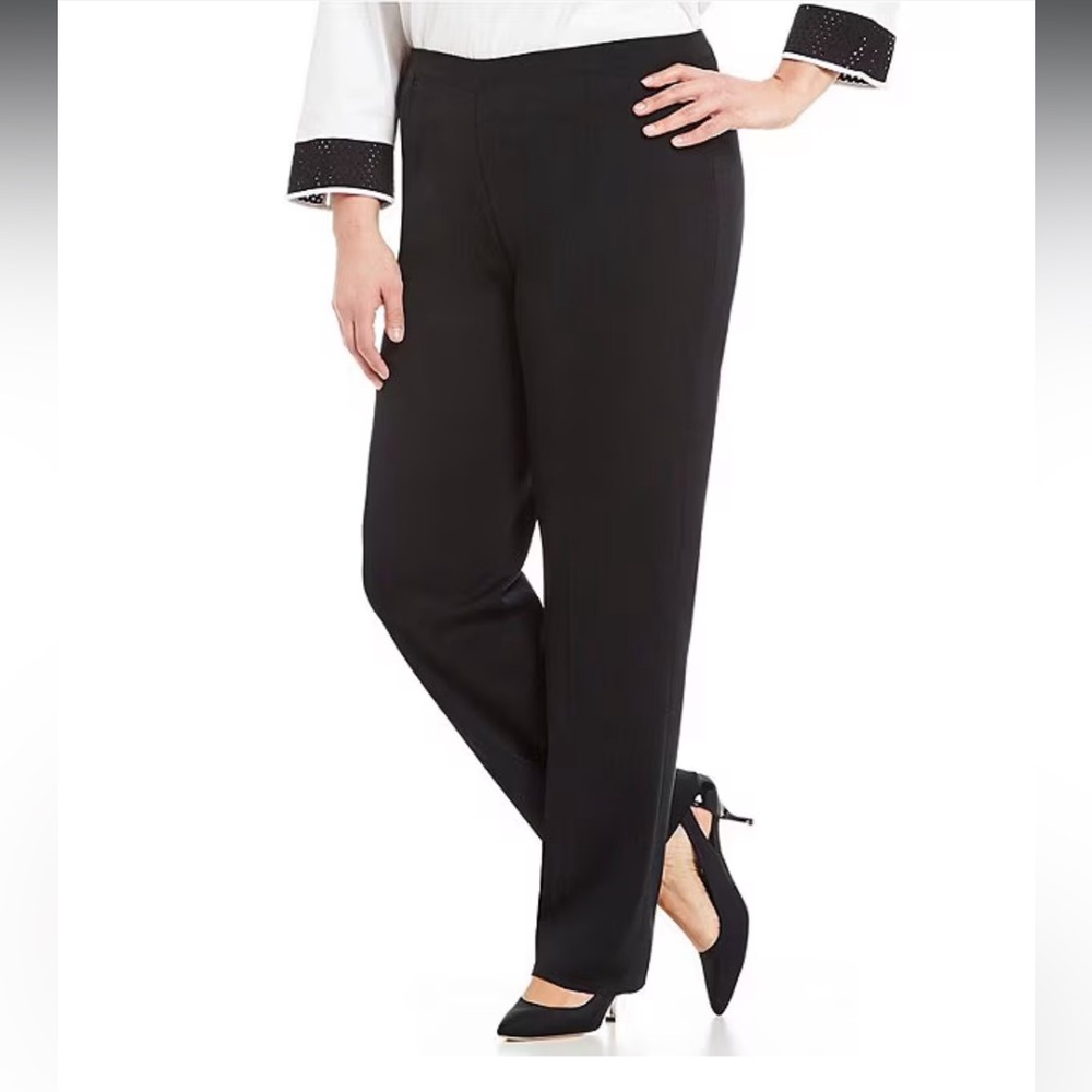 Ming Wang Plus Size Straight Leg Knit Pant, Size 0X. The perfect black pant!